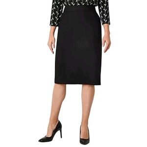Liz Claiborne Black A Line Skirt Womens Size‎ 2 Classic Career Office NWT